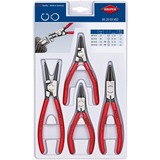 KNIPEX Juego de alicates para anillos de seguridad 00 20 03 V02, Set de pinzas rojo
