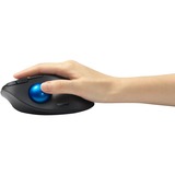 Kensington Trackball Pro Fit Ergo TB450 negro/Azul, mano derecha, Trackball, RF Wireless + Bluetooth, 1600 DPI, Negro, Azul