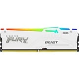 Kingston FURY FURY Beast 32 GB 6000 MT/s DDR5 CL36 DIMM White RGB EXPO, Memoria RAM blanco, 32 GB, 1 x 32 GB, DDR5, 288-pin DIMM