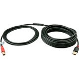 Lindy 42761 cable USB USB 2.0 10 m USB A USB B Negro, Rojo negro, 10 m, USB A, USB B, USB 2.0, Macho/Macho, Negro, Rojo