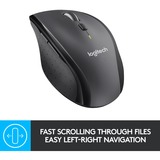 Logitech LGT-M705S Ratones, Ratón antracita, mano derecha, Laser, RF inalámbrico, 1000 DPI, Negro