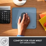 Logitech Mouse Pad - Studio Series Azul, Alfombrilla de ratón celeste, Azul, Monocromo, Nylon, Poliéster, Caucho, Base antiderrapante