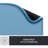 Logitech Mouse Pad - Studio Series Azul, Alfombrilla de ratón celeste, Azul, Monocromo, Nylon, Poliéster, Caucho, Base antiderrapante