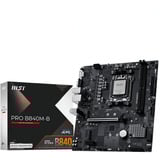 MSI PRO B840M-B placa base AMD B840 Zócalo AM5 micro ATX AMD, Zócalo AM5, AMD Ryzen 7000 Series, AMD Ryzen 8000 Series, AMD Ryzen 9000 Series, Zócalo AM5, DDR5-SDRAM, 128 GB