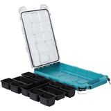 Makita Organizador plano M, Caja de herramientas azul/Transparente