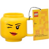 Room Copenhagen Taza de cerámica LEGO Winking Girl, pequeña amarillo
