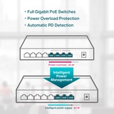 TP-Link TL-SG1008P Gigabit Ethernet (10/100/1000) Energía sobre Ethernet (PoE) Gris, Interruptor/Conmutador negro, Gigabit Ethernet (10/100/1000), Energía sobre Ethernet (PoE)