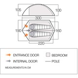 Vango TEUBLADE0000001, Blade 200, Tienda de campaña verde