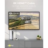 goobay Plus Cable HDMI de alta velocidad, 8K @ 60Hz gris