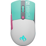 ASUS TUF Gaming Mini Wireless Mouse Hatsune Miku Edition ratón Juego mano derecha RF Wireless + Bluetooth + USB Type-A Óptico 1200 DPI, Ratones para gaming turquesa/blanco, mano derecha, Óptico, RF Wireless + Bluetooth + USB Type-A, 1200 DPI, Verde, Gris, Rosa