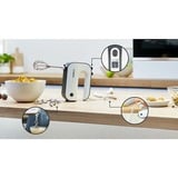 Bosch MFQ49300 batidora Batidora de mano 850 W Negro, Acero inoxidable, Blanco blanco/Plateado oscuro, Batidora de mano, Negro, Acero inoxidable, Blanco, Amasar, Mezcla, Remover, 1,4 m, palanca, 850 W