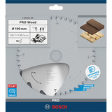 Bosch STANDARD FOR WOOD hoja de sierra circular 19 cm 1 pieza(s) Punta de carburo de tungsteno (TCT), Madera noble, Madera blanda, 19 cm, 3 cm, 1,1 mm, 7900 RPM