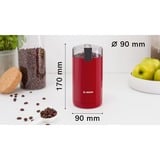 Bosch TSM6A014R molinillo de café 180 W Rojo rojo, Triturador con cuchillas, 75 g, Rojo, 180 W, 220 - 240 V, 50 - 60 Hz