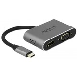 DeLOCK 64074 hub de interfaz USB 3.2 Gen 1 (3.1 Gen 1) Type-C Gris, Adaptador gris, USB 3.2 Gen 1 (3.1 Gen 1) Type-C, HDMI, USB 3.2 Gen 1 (3.1 Gen 1) Type-A, USB 3.2 Gen 1 (3.1 Gen 1) Type-C, VGA, 3840 x 2160 Pixeles, Gris, Metal, 87 W