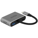 DeLOCK 64074 hub de interfaz USB 3.2 Gen 1 (3.1 Gen 1) Type-C Gris, Adaptador gris, USB 3.2 Gen 1 (3.1 Gen 1) Type-C, HDMI, USB 3.2 Gen 1 (3.1 Gen 1) Type-A, USB 3.2 Gen 1 (3.1 Gen 1) Type-C, VGA, 3840 x 2160 Pixeles, Gris, Metal, 87 W
