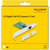 DeLOCK Tarjeta PCI Express x1 1 x RJ45 2,5 Gigabit LAN RTL8125, Adaptador de red 