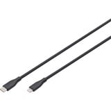 Digitus Cable de silicona USB 2.0 USB-C > Lightning, certificado MFI negro