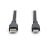 Digitus Cable de silicona USB 2.0 USB-C > Lightning, certificado MFI negro