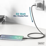 Digitus Cable de silicona USB 2.0 USB-C > Lightning, certificado MFI negro