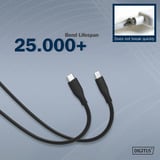 Digitus Cable de silicona USB 2.0 USB-C > Lightning, certificado MFI negro