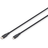 Digitus Cable de silicona USB 2.0 USB-C > Lightning, certificado MFI negro