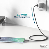 Digitus Cable de silicona USB 2.0 USB-C > Lightning, certificado MFI negro