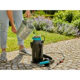 GARDENA EasyPump Pulverizador de mochila 5 L, Bomba & Pulverizador a presión gris/Turquesa, Pulverizador de mochila, 5 L, Negro, Azul, Naranja, 3 bar, 1,5 m