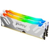 Kingston FURY FURY 64GB 6400MT/s DDR5 CL32 DIMM (Kit de 2) Renegade RGB Blanco XMP, Memoria RAM blanco, 64 GB, 2 x 32 GB, DDR5, 288-pin DIMM