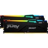 Kingston FURY FURY Beast 32GB 6000MT/s DDR5 CL30 DIMM (Kit de 2) RGB EXPO, Memoria RAM negro, 32 GB, 2 x 16 GB, DDR5, 288-pin DIMM, Negro