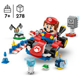 LEGO Super Mario Mario Kart™ – ® Mario™ interactivo y Kart estándar, Juegos de construcción Juego de construcción, 7 año(s), Plástico, 278 pieza(s), 483 g