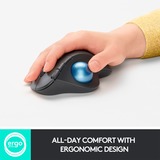 Logitech 910-006221 ratón Oficina mano derecha Bluetooth Trackball 2000 DPI grafito/Azul, mano derecha, Trackball, Bluetooth, 2000 DPI, Grafito