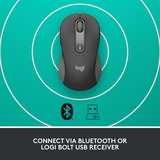 Logitech Signature M650, Ratón grafito, mano derecha, Óptico, Bluetooth, 4000 DPI, Grafito
