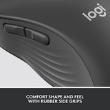 Logitech Signature M650, Ratón grafito, mano derecha, Óptico, Bluetooth, 4000 DPI, Grafito