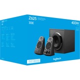 Logitech Z625 200 W Negro 2.1 canales, Altavoces de PC negro, 2.1 canales, 200 W, Universal, Negro, Giratorio, 35 W