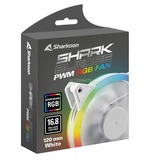 Sharkoon SHARK Blades PWM RGB Fan, Ventilador blanco