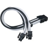 SilverStone Cable de extensión de alimentación SST-PP07E-EPS8BW, Cable alargador negro/blanco
