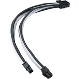 SilverStone Cable de extensión de alimentación SST-PP07E-EPS8BW, Cable alargador negro/blanco