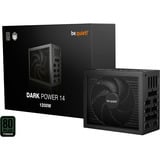 be quiet! Dark Power 14 1200 W - 80 Plus Titanium unidad de fuente de alimentación 20+4 pin ATX ATX Negro, Fuente de alimentación de PC negro, 1200 W, 100 - 240 V, 1300 W, 50/60 Hz, 10 A, 5 A