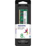 ADATA Premier módulo de memoria 8 GB 1 x 8 GB DDR4 260-pin SO-DIMM, Memoria RAM verde, 8 GB, 1 x 8 GB, DDR4, 3200 MHz, 260-pin SO-DIMM