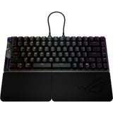 ASUS ROG Falcata teclado Juego USB + RF Wireless + Bluetooth QWERTZ Alemán Negro, Teclado para gaming negro, Inalámbrico y alámbrico, USB + RF Wireless + Bluetooth, Magnetic-mechanical key switch, QWERTZ, LED RGB, Negro