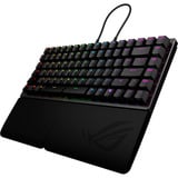 ASUS ROG Falcata teclado Juego USB + RF Wireless + Bluetooth QWERTZ Alemán Negro, Teclado para gaming negro, Inalámbrico y alámbrico, USB + RF Wireless + Bluetooth, Magnetic-mechanical key switch, QWERTZ, LED RGB, Negro