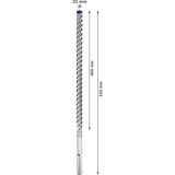 Bosch Expert Broca para martillo SDS Max-8X, Taladro Martillo perforador, Hammer drill bit, 2,2 cm, 520 mm, Concreto, Piedra, 40 cm