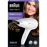 Braun Satin Hair 3 PowerPerfection HD380, Secador de pelo blanco
