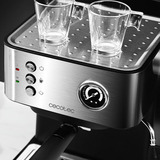 Cecotec Power Espresso 20 Matic Professionale, Cafetera espresso acero fino cepillado/Negro