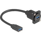 DeLOCK Cable USB 3.2 Gen 1 tipo D, conector USB-A hembra > conector USB-A hembra negro