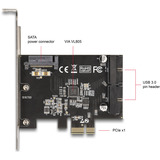 DeLOCK Tarjeta PCI Express x1 a 2 x conectores USB internos de 5 Gbps, Tarjeta de interfaz 