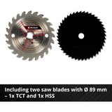 EINHELL Mini sierra circular a batería Power X-Change TE-CS 18/89 Li-Solo, 18Volt rojo/Negro