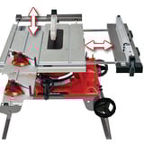 EINHELL TE-CC 250 UF 4500 RPM, Sierra circular de mesa rojo, 4500 RPM, 5,3 cm, 7,8 cm, Rojo, Acero inoxidable, 1500 W, 220 - 240 V