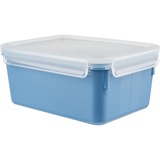 Emsa Clip & Close Rectangular Caja 2,2 L Azul 1 pieza(s) azul/Transparente, Caja, Rectangular, 2,2 L, Azul, Polipropileno (PP), Elastómero termoplástico (TPE), Alemania