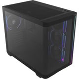 FSP  M580-BP, Cajas de torre negro, Midi Tower, PC, Negro, ATX, micro ATX, Mini-ITX, Vidrio, SPCC, 16 cm
